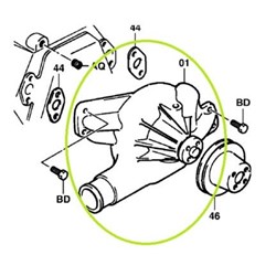 Water Pump (GM Vortec 4.3L 6 Cyl) (CHECK WITH VELOX FOR SERIAL NUMBER)