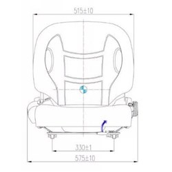 Suspension Seat Wingback Style c/w seat belt & switch | seat switch
