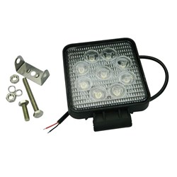 LED Worklight - Square (12-80 Volt - 27W) H = 110mm x W = 100mm
