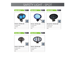 Red Spot LED Safety Light (12-80 Volt - 6W)