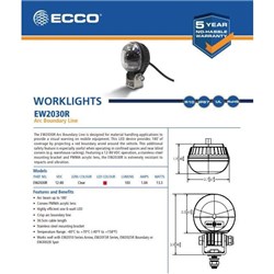 ECCO EW2030R LED Halo Perimeter Light - Red (10-80 Volt) 13W - 1000 Lumens
