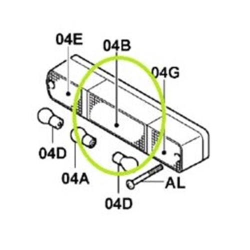 Tail Light Lens (Red) - suits # 712361